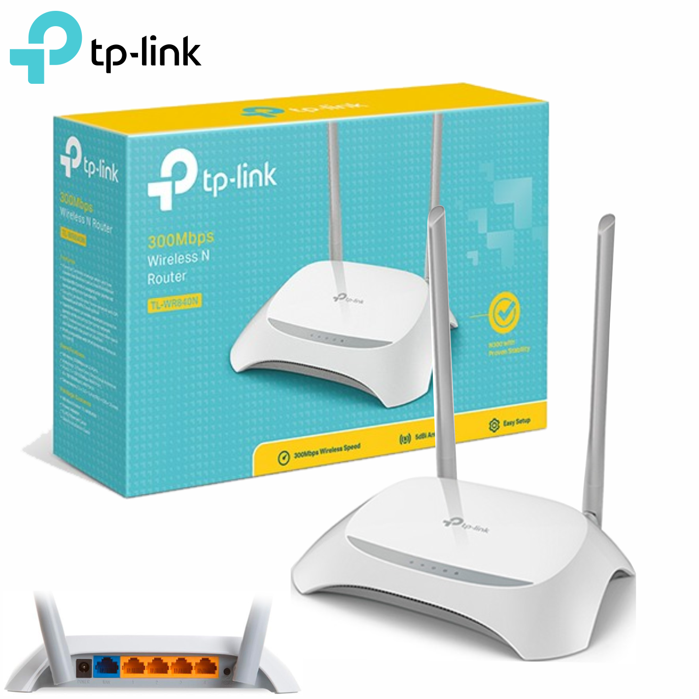 Router Ethernet Wireless TP-Link TL-WR840N, 300 Mbps, 2.4 GHz, 802.11