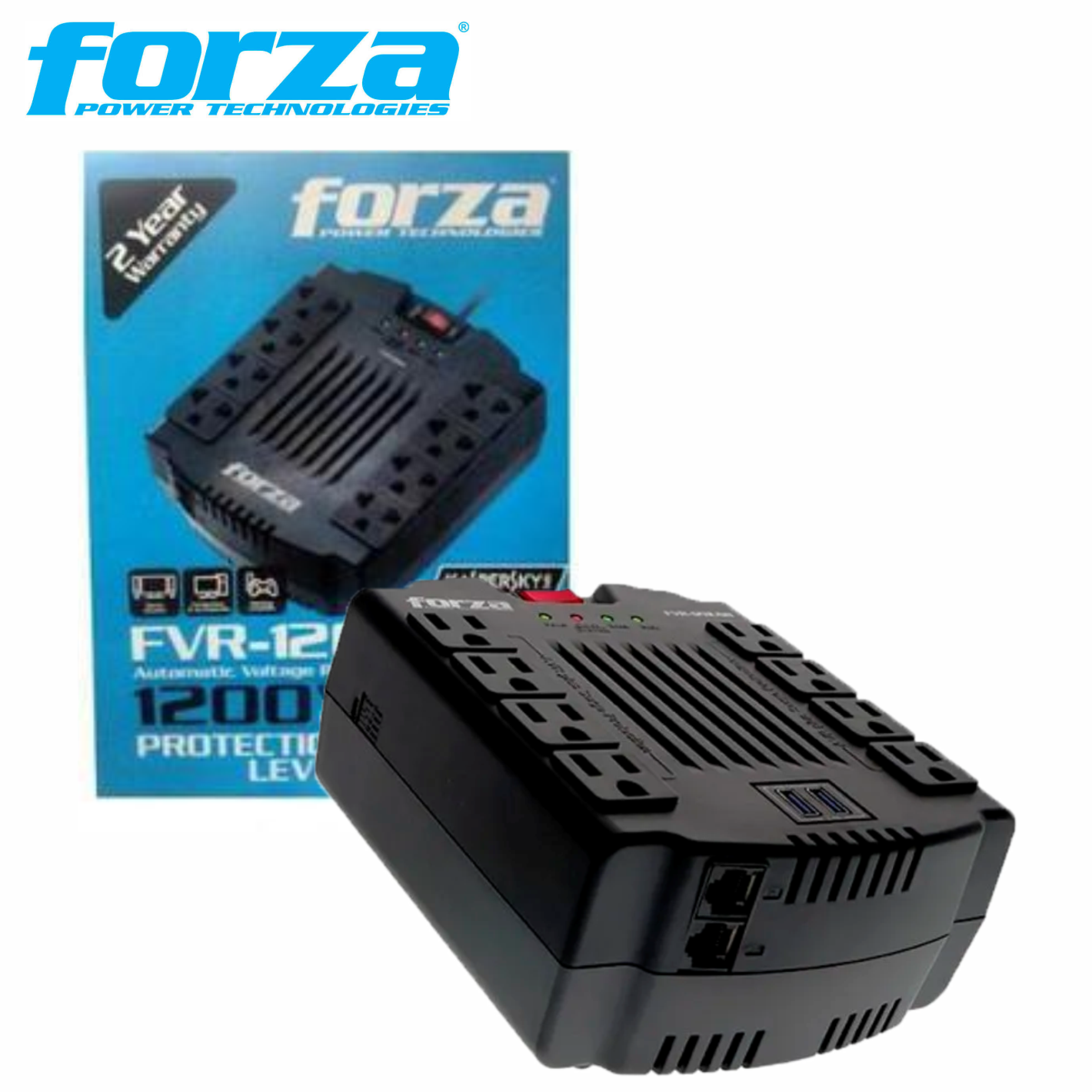 Estabilizador Forza 1200 WATT MOD. FVR-1002 08 TOMAS