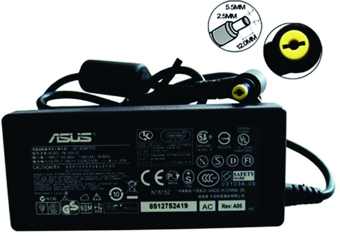 Cargador Asus 19V 3.42A – 65W – 5.5X2.5mm