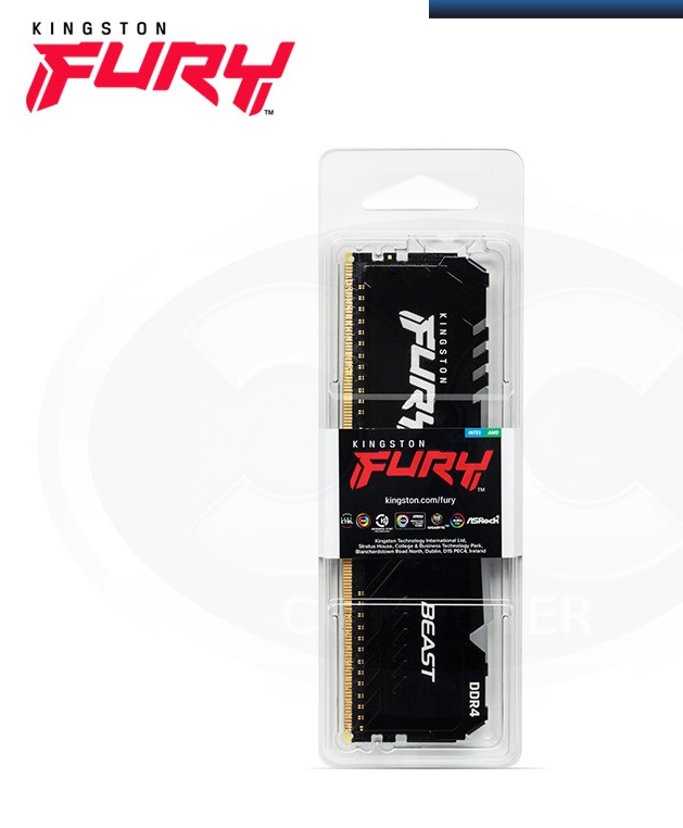 Memoria RAM Kingston HyperX Fury, 16GB, DDR4 3200 MHz, PC4-25600, CL-16, 1.35V.