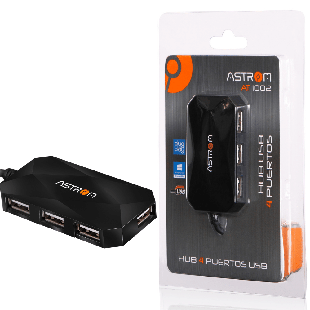 Hub Astrom 4 P/USB 2.0 AT 100S 