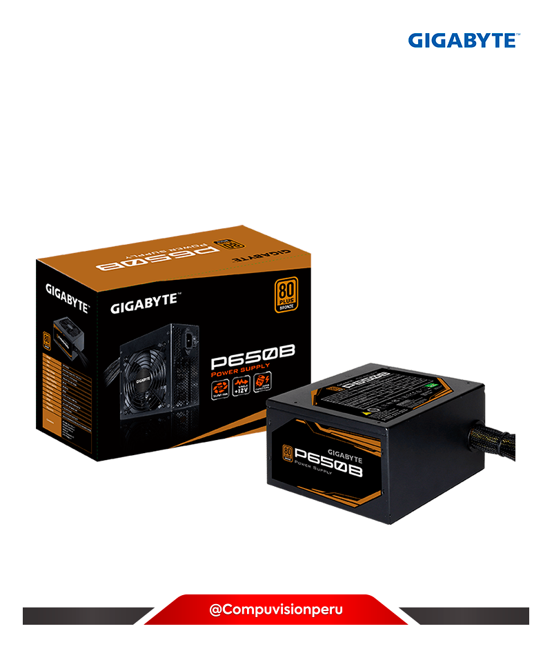 FUENTE 650W GIGABYTE P650B ATX 80 PLUS BRONZE