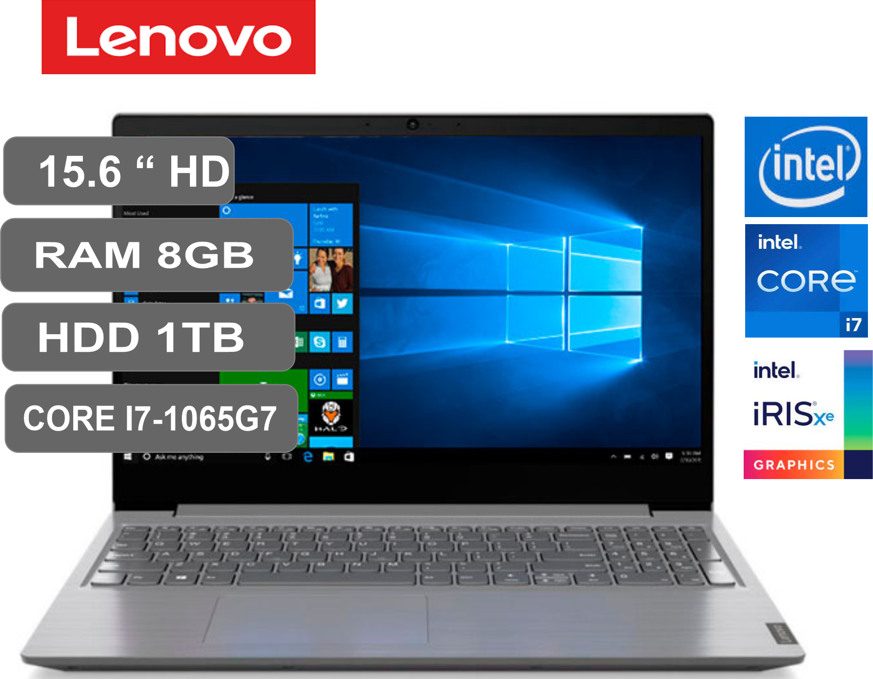 Laptop Lenovo, V15-IIL, Intel Core i7-1065G7 15.6